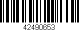 Código de barras (EAN, GTIN, SKU, ISBN): '42490653'