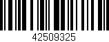 Código de barras (EAN, GTIN, SKU, ISBN): '42509325'