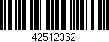 Código de barras (EAN, GTIN, SKU, ISBN): '42512362'