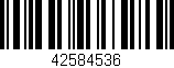 Código de barras (EAN, GTIN, SKU, ISBN): '42584536'