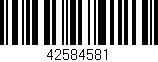 Código de barras (EAN, GTIN, SKU, ISBN): '42584581'