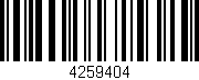 Código de barras (EAN, GTIN, SKU, ISBN): '4259404'