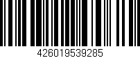 Código de barras (EAN, GTIN, SKU, ISBN): '426019539285'