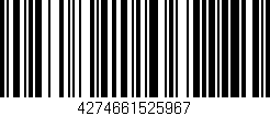 Código de barras (EAN, GTIN, SKU, ISBN): '4274661525967'