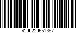 Código de barras (EAN, GTIN, SKU, ISBN): '4290220551857'