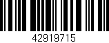 Código de barras (EAN, GTIN, SKU, ISBN): '42919715'