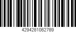 Código de barras (EAN, GTIN, SKU, ISBN): '4294281062789'