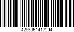 Código de barras (EAN, GTIN, SKU, ISBN): '4295051417204'