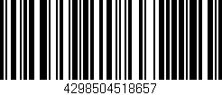 Código de barras (EAN, GTIN, SKU, ISBN): '4298504518657'
