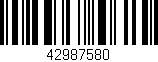 Código de barras (EAN, GTIN, SKU, ISBN): '42987580'