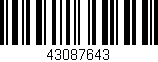 Código de barras (EAN, GTIN, SKU, ISBN): '43087643'