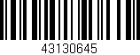 Código de barras (EAN, GTIN, SKU, ISBN): '43130645'