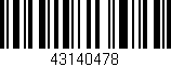 Código de barras (EAN, GTIN, SKU, ISBN): '43140478'