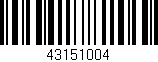 Código de barras (EAN, GTIN, SKU, ISBN): '43151004'