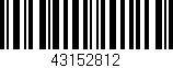 Código de barras (EAN, GTIN, SKU, ISBN): '43152812'