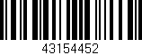 Código de barras (EAN, GTIN, SKU, ISBN): '43154452'