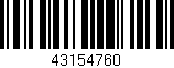 Código de barras (EAN, GTIN, SKU, ISBN): '43154760'