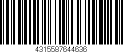 Código de barras (EAN, GTIN, SKU, ISBN): '4315587644636'