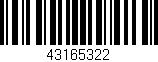 Código de barras (EAN, GTIN, SKU, ISBN): '43165322'