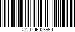 Código de barras (EAN, GTIN, SKU, ISBN): '4320706925558'