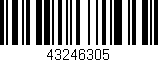 Código de barras (EAN, GTIN, SKU, ISBN): '43246305'