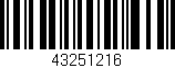 Código de barras (EAN, GTIN, SKU, ISBN): '43251216'