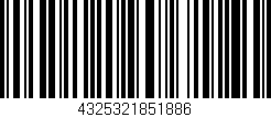 Código de barras (EAN, GTIN, SKU, ISBN): '4325321851886'