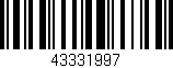 Código de barras (EAN, GTIN, SKU, ISBN): '43331997'