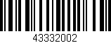 Código de barras (EAN, GTIN, SKU, ISBN): '43332002'