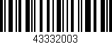 Código de barras (EAN, GTIN, SKU, ISBN): '43332003'