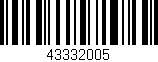 Código de barras (EAN, GTIN, SKU, ISBN): '43332005'
