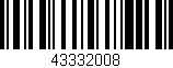 Código de barras (EAN, GTIN, SKU, ISBN): '43332008'