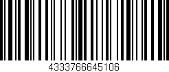 Código de barras (EAN, GTIN, SKU, ISBN): '4333766645106'