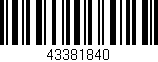 Código de barras (EAN, GTIN, SKU, ISBN): '43381840'