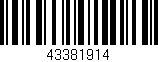 Código de barras (EAN, GTIN, SKU, ISBN): '43381914'