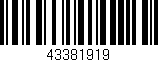 Código de barras (EAN, GTIN, SKU, ISBN): '43381919'