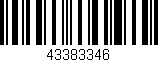 Código de barras (EAN, GTIN, SKU, ISBN): '43383346'