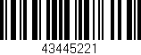 Código de barras (EAN, GTIN, SKU, ISBN): '43445221'