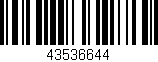 Código de barras (EAN, GTIN, SKU, ISBN): '43536644'