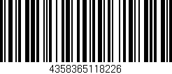 Código de barras (EAN, GTIN, SKU, ISBN): '4358365118226'