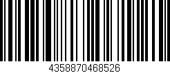 Código de barras (EAN, GTIN, SKU, ISBN): '4358870468526'