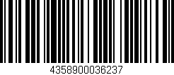 Código de barras (EAN, GTIN, SKU, ISBN): '4358900036237'