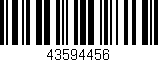 Código de barras (EAN, GTIN, SKU, ISBN): '43594456'