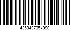 Código de barras (EAN, GTIN, SKU, ISBN): '4363497354398'