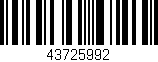 Código de barras (EAN, GTIN, SKU, ISBN): '43725992'
