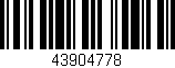 Código de barras (EAN, GTIN, SKU, ISBN): '43904778'