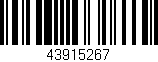 Código de barras (EAN, GTIN, SKU, ISBN): '43915267'