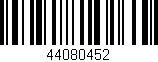 Código de barras (EAN, GTIN, SKU, ISBN): '44080452'