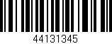 Código de barras (EAN, GTIN, SKU, ISBN): '44131345'