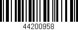 Código de barras (EAN, GTIN, SKU, ISBN): '44200958'